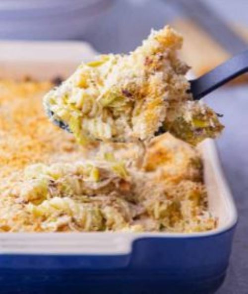 Chicken Leek And Corn Pasta Bake